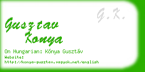 gusztav konya business card
